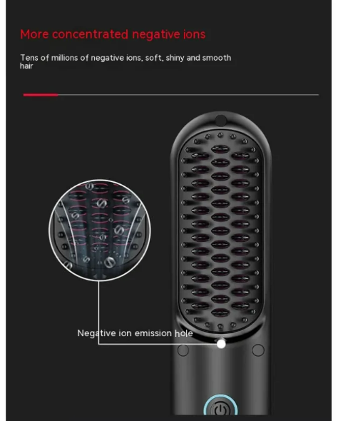 PocketGlow Mini Wireless Hair Straightener Brush