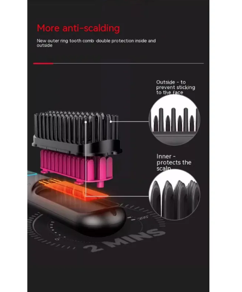 PocketGlow Mini Wireless Hair Straightener Brush