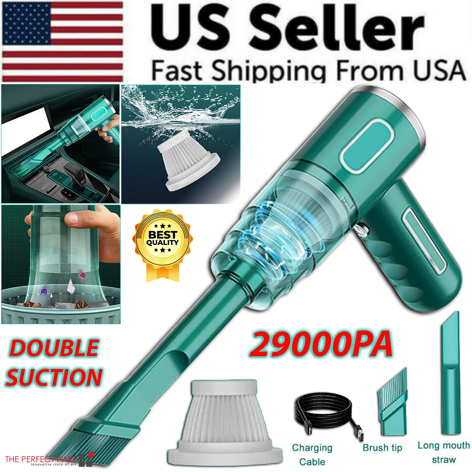TurboVac 29000PA Cordless Handheld Vacuum
