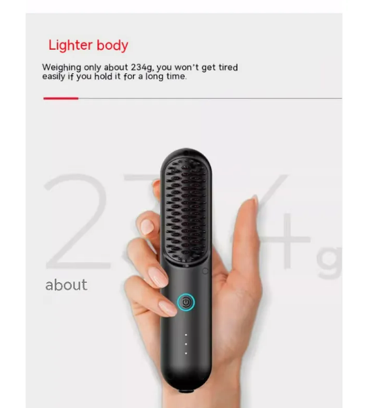 PocketGlow Mini Wireless Hair Straightener Brush